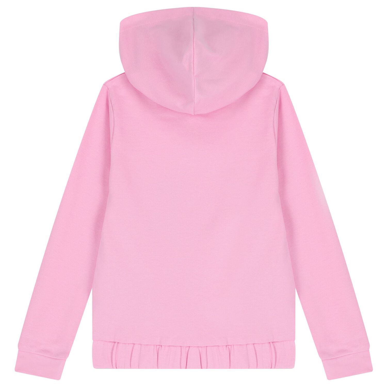 Girls Pink Logo Hooded Zip Up Top, 1, hi-res