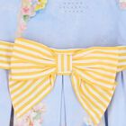 Girls Blue Floral & Bow Dress, 1, hi-res