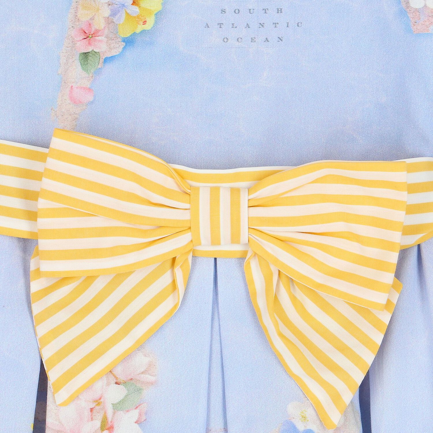 Girls Blue Floral & Bow Dress, 1, hi-res image number null