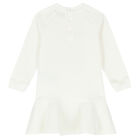 Younger Girls Ivory Teddy Logo Dress, 3, hi-res