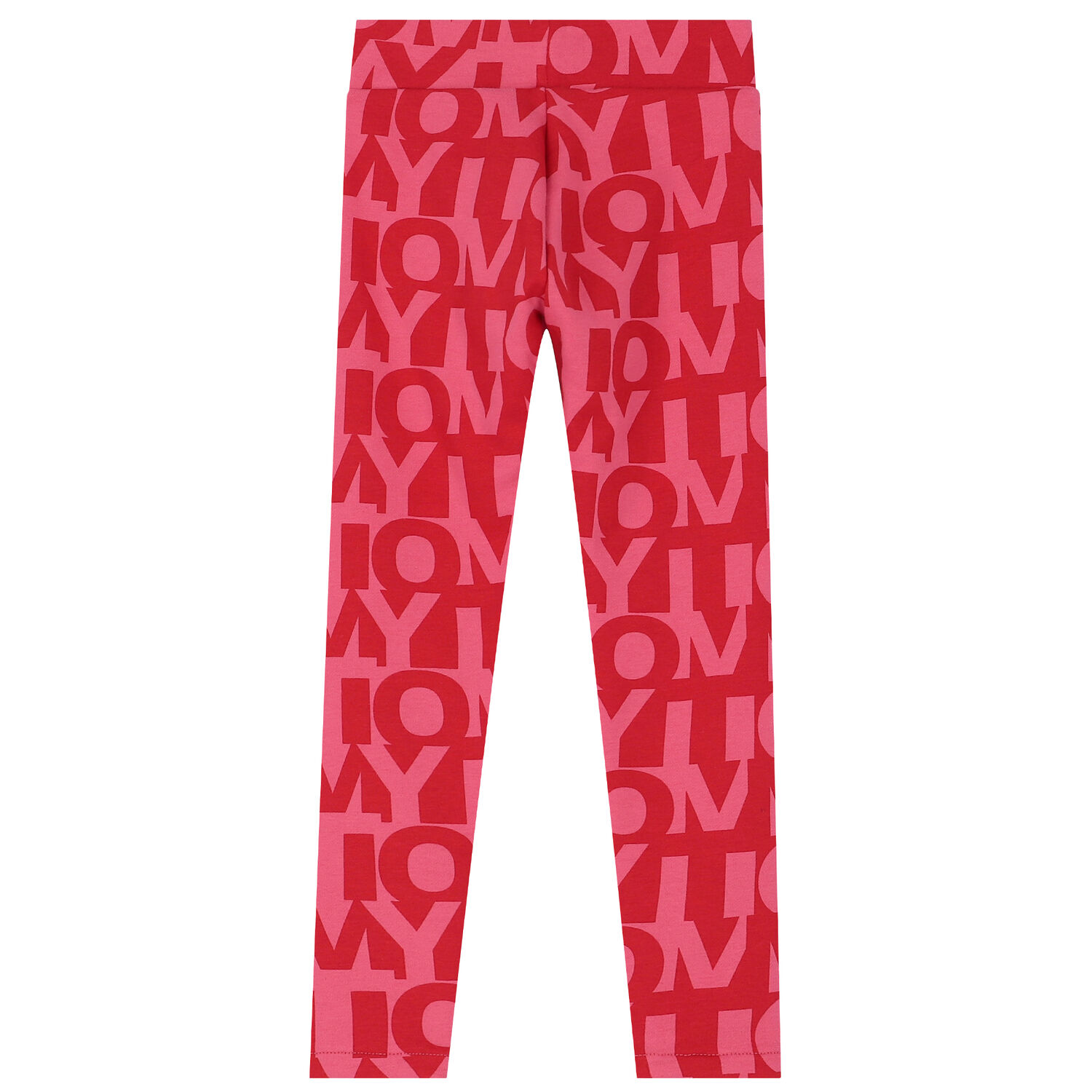 Girls Red & Pink Logo Leggings, 1, hi-res