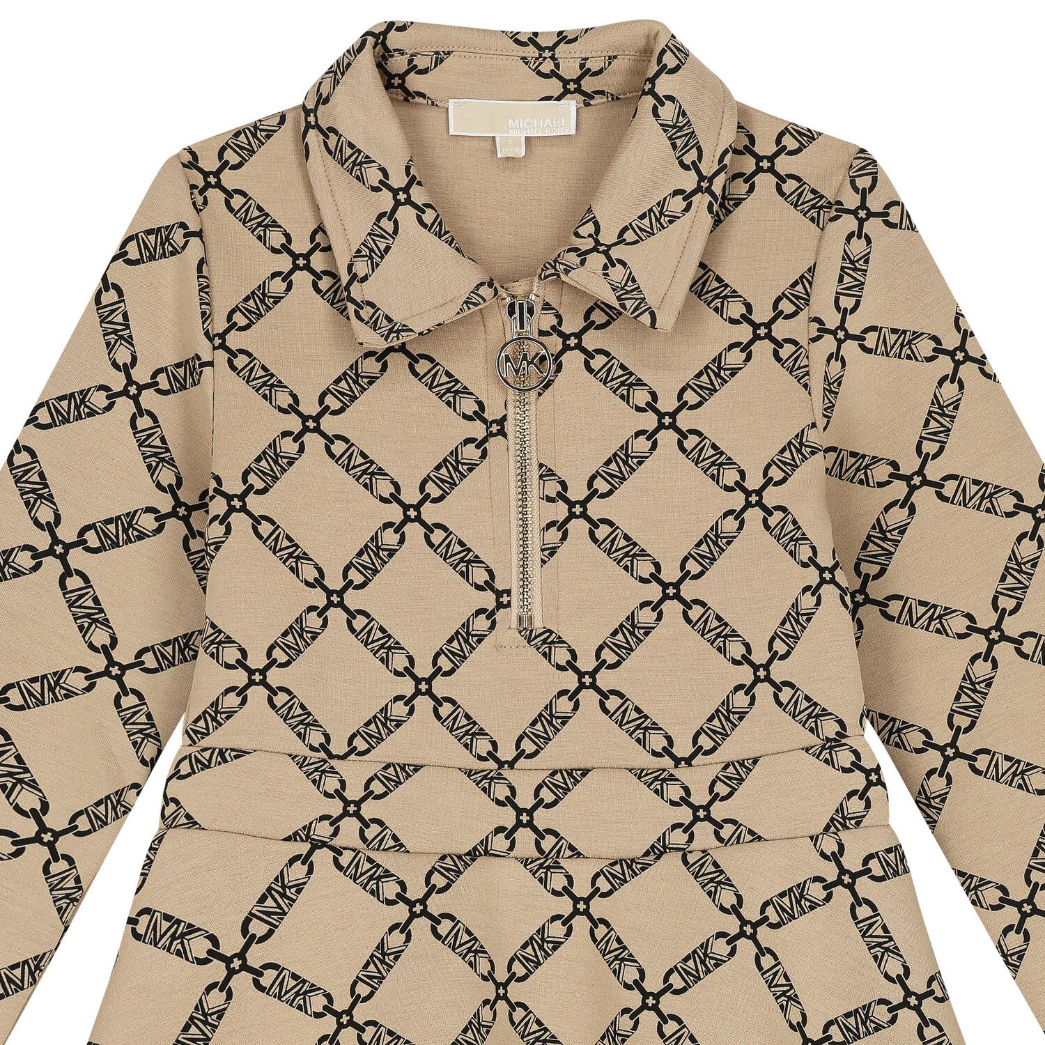 Girls Beige Logo Polo Dress, 1, hi-res image number null