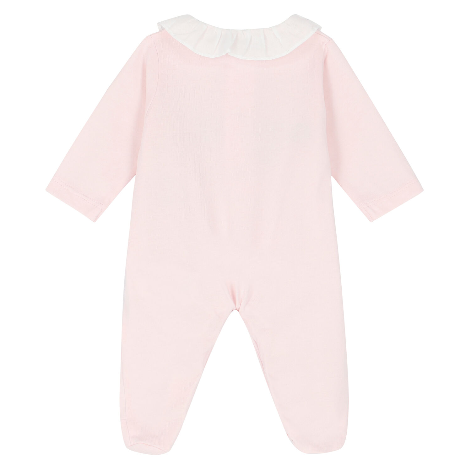 Pink Embroidered Babygrow, 2, hi-res
