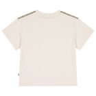 Boys Beige Logo T-Shirt, 2, hi-res