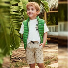 Boys Beige Palm Tree Shorts, 1, hi-res