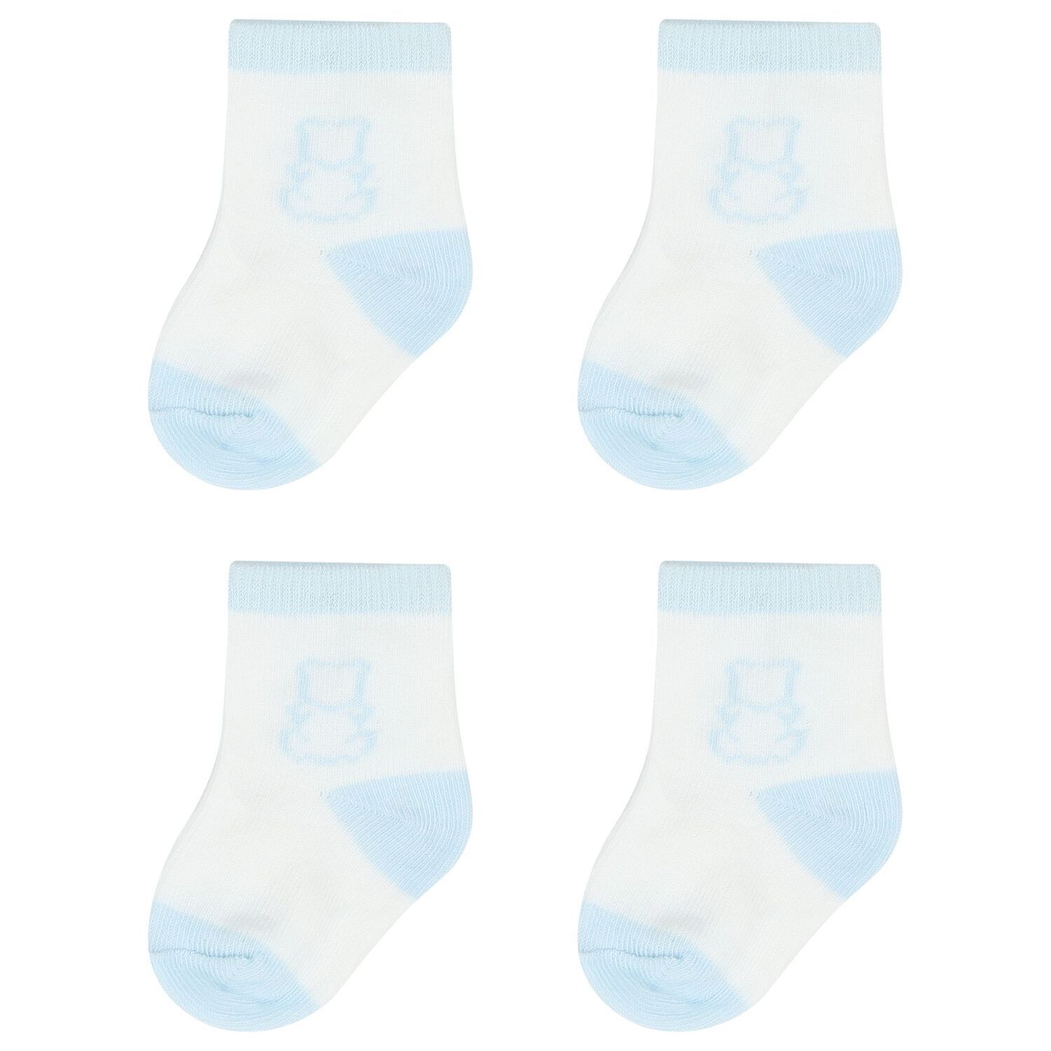 Baby Boys White & Blue Socks ( 2-Pack ), 1, hi-res