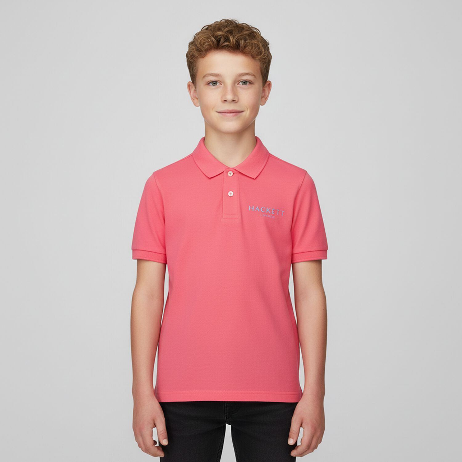 Boys Coral Cotton Logo Polo Shirt, 1, hi-res image number null