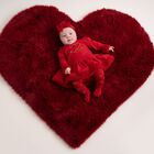 Baby Girls Red Heart Dress, 1, hi-res
