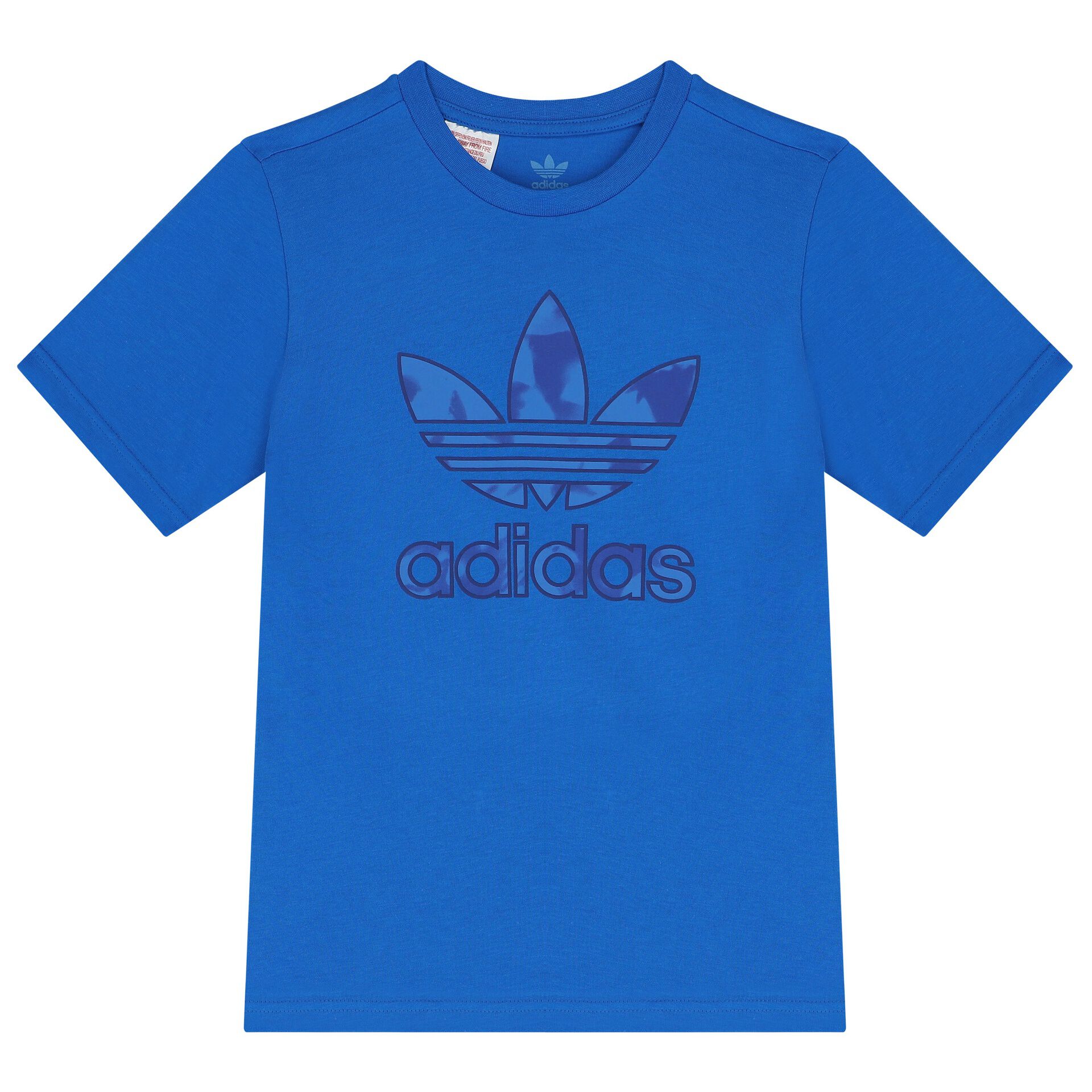 Adidas Kids Blue Trefoil Logo T Shirt Junior Couture UK