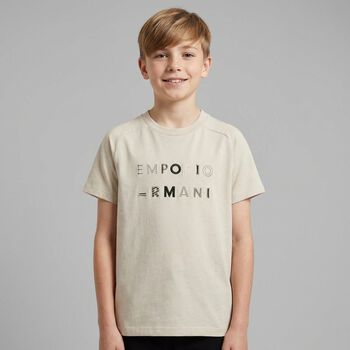 Boys Beige Logo T-Shirt