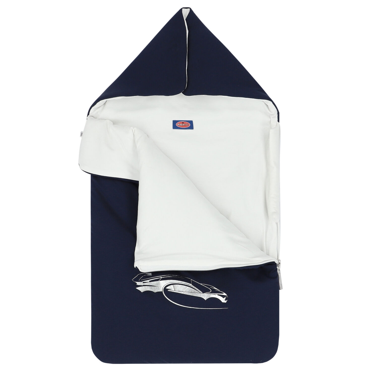 Baby Boys Navy & White Logo Nest, 1, hi-res