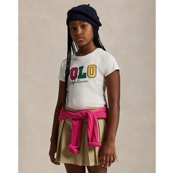 Girls White Logo T-Shirt