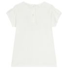 Girls Ivory & Beige Bow Skirt Set, 1, hi-res