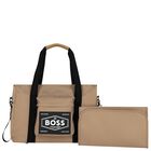 Beige Logo Baby Changing Bag, 2, hi-res