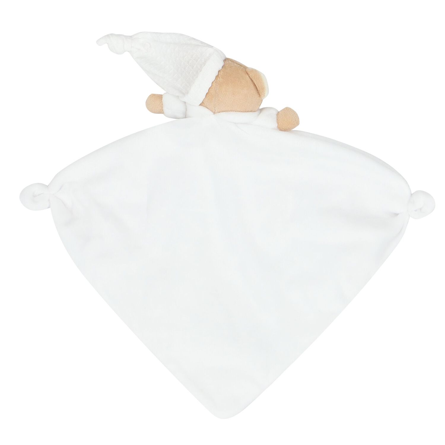 White Teddy Bear Baby Doudou Comforter, 1, hi-res