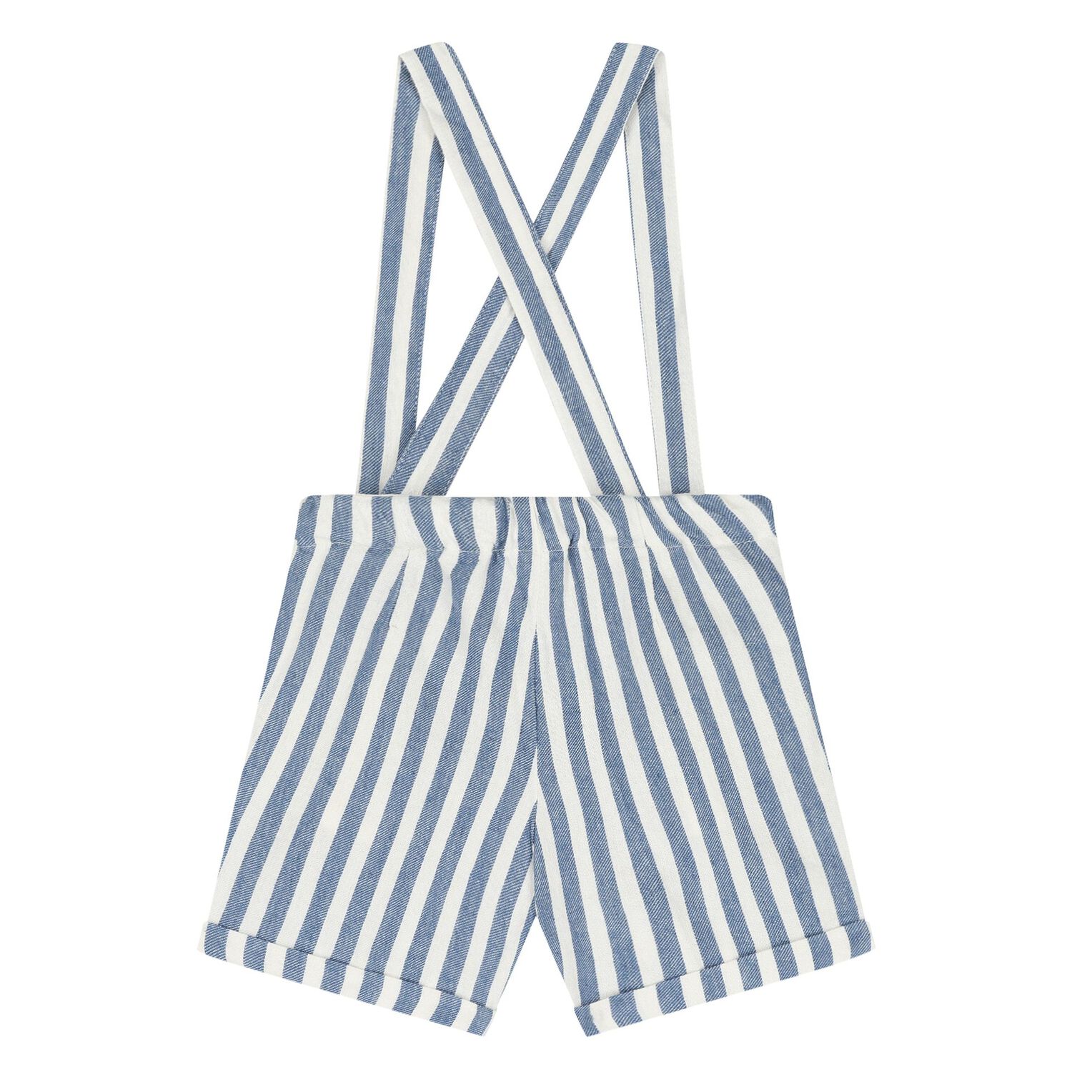 Younger Boys White & Blue Shorts Set, 1, hi-res