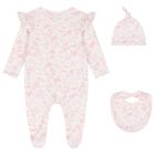 Baby Girls White & Pink Floral Babygrow Gift Set, 1, hi-res