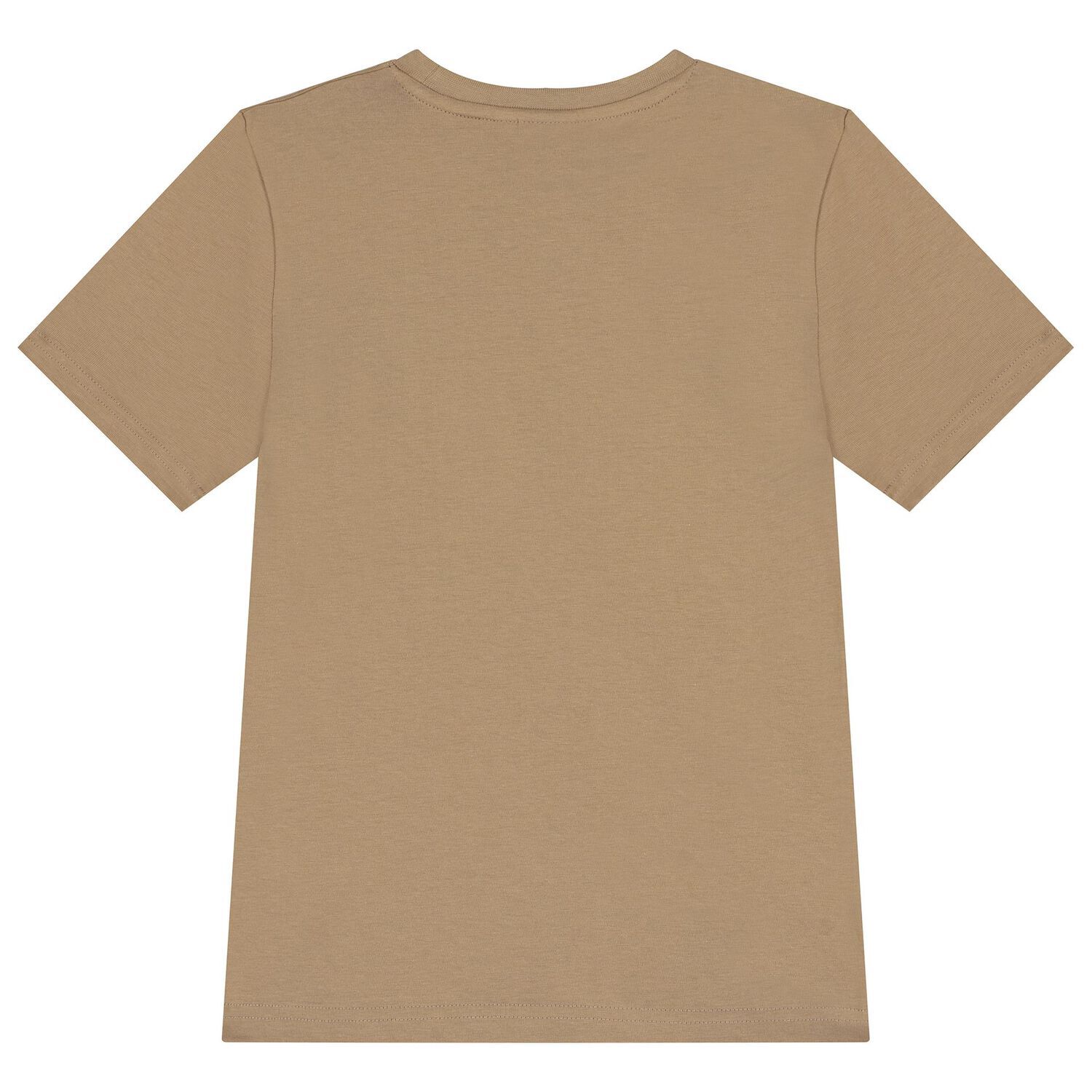 Boys Beige Logo T-Shirt, 2, hi-res