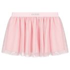 Girls White & Pink Logo Skirt Set, 1, hi-res