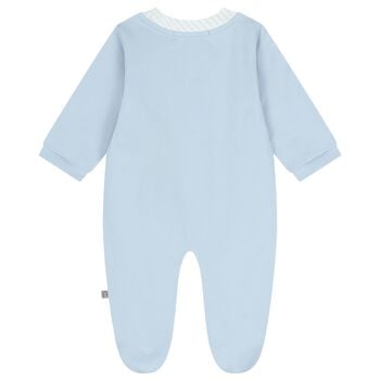 Baby Boys Blue Logo Babygrow