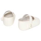 Baby Girls Ivory Leather Pre Walker Shoes, 1, hi-res
