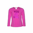Girls Pink Slogan Top, 1, hi-res
