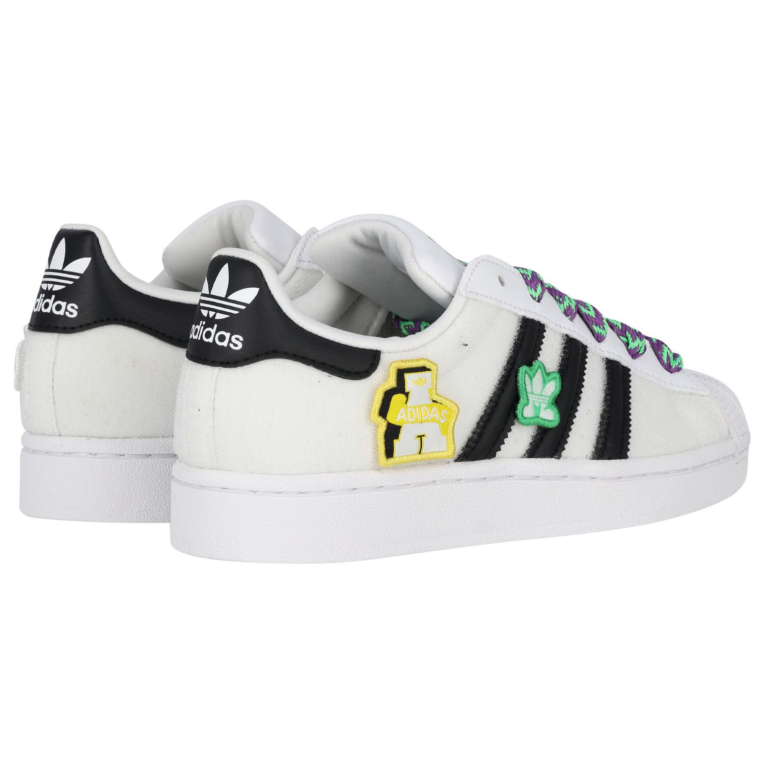 White & Black SUPERSTAR II Trainers, 1, hi-res