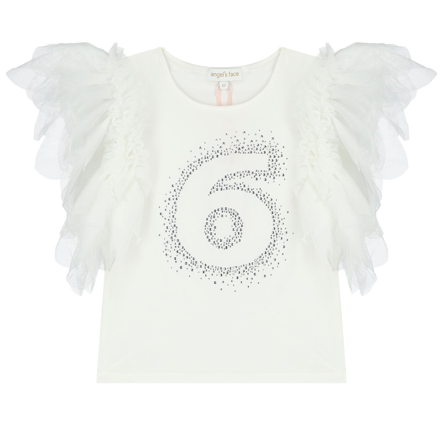 Girls White 6th Birthday T-Shirt, 10, hi-res