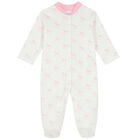 Baby Girls Ivory & Pink Horse Babygrow, 1, hi-res