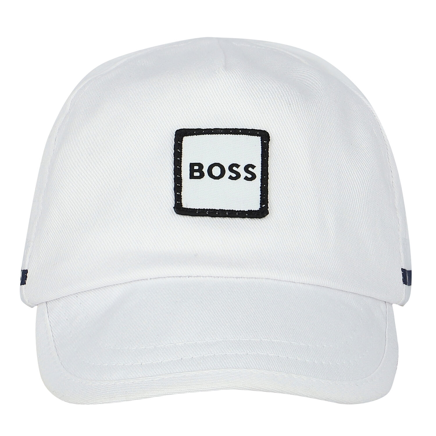 Baby Boys White Logo Cap, 1, hi-res
