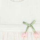 Younger Girls White Bow Dress, 1, hi-res