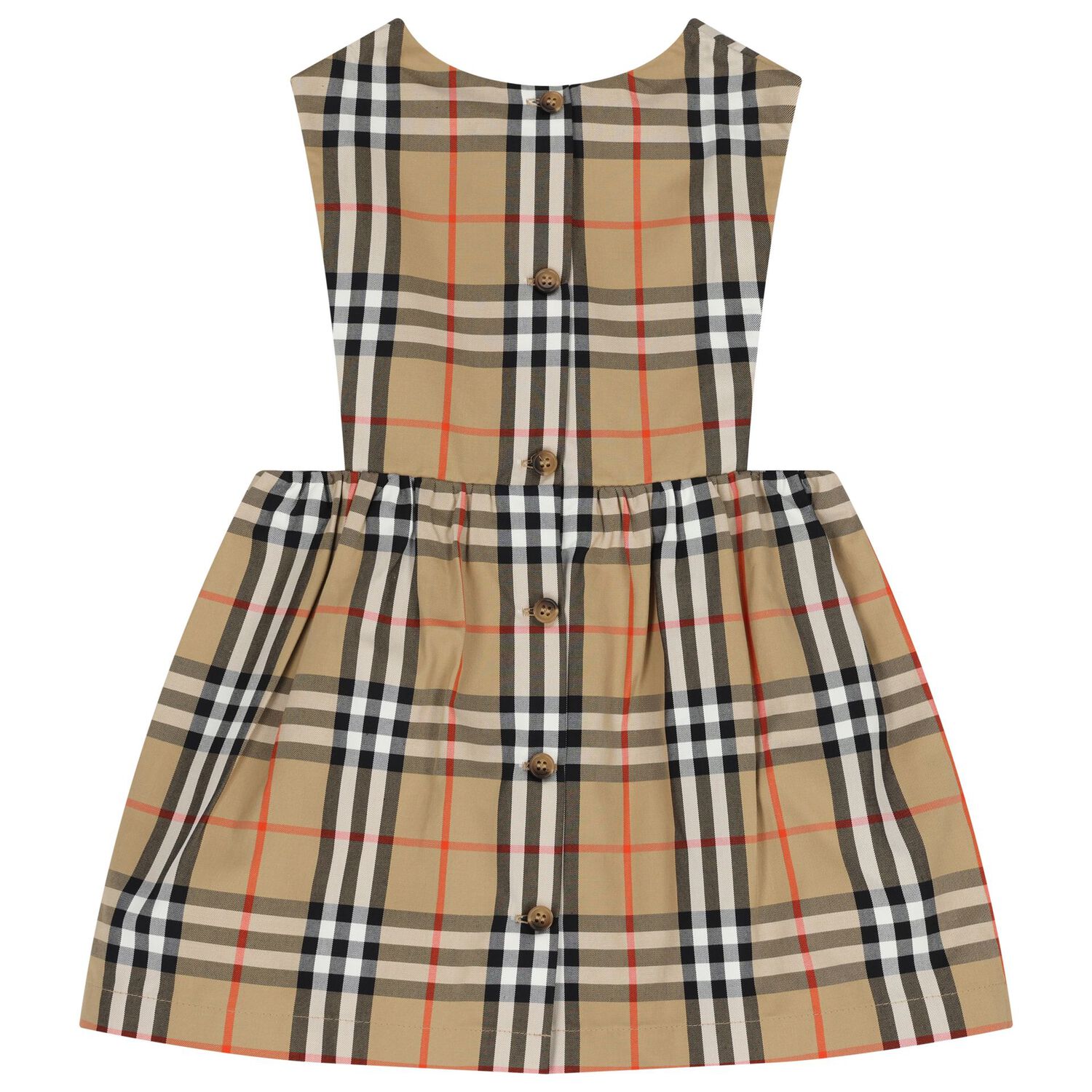 Baby Girls Beige & White Dress Set, 1, hi-res