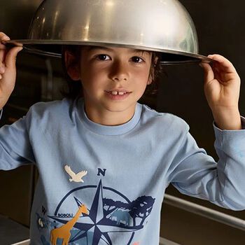 Boys Blue Compass Long Sleeve Top, 1 Boys Blue Compass Long Sleeve Top