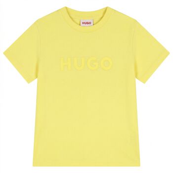 Boys Mini Me Yellow Logo T-Shirt