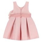 Younger Girls Pink Satin Dress, 1, hi-res