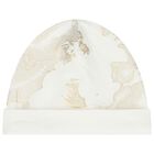 White & Gold Geo Map Baby Hat, 1, hi-res