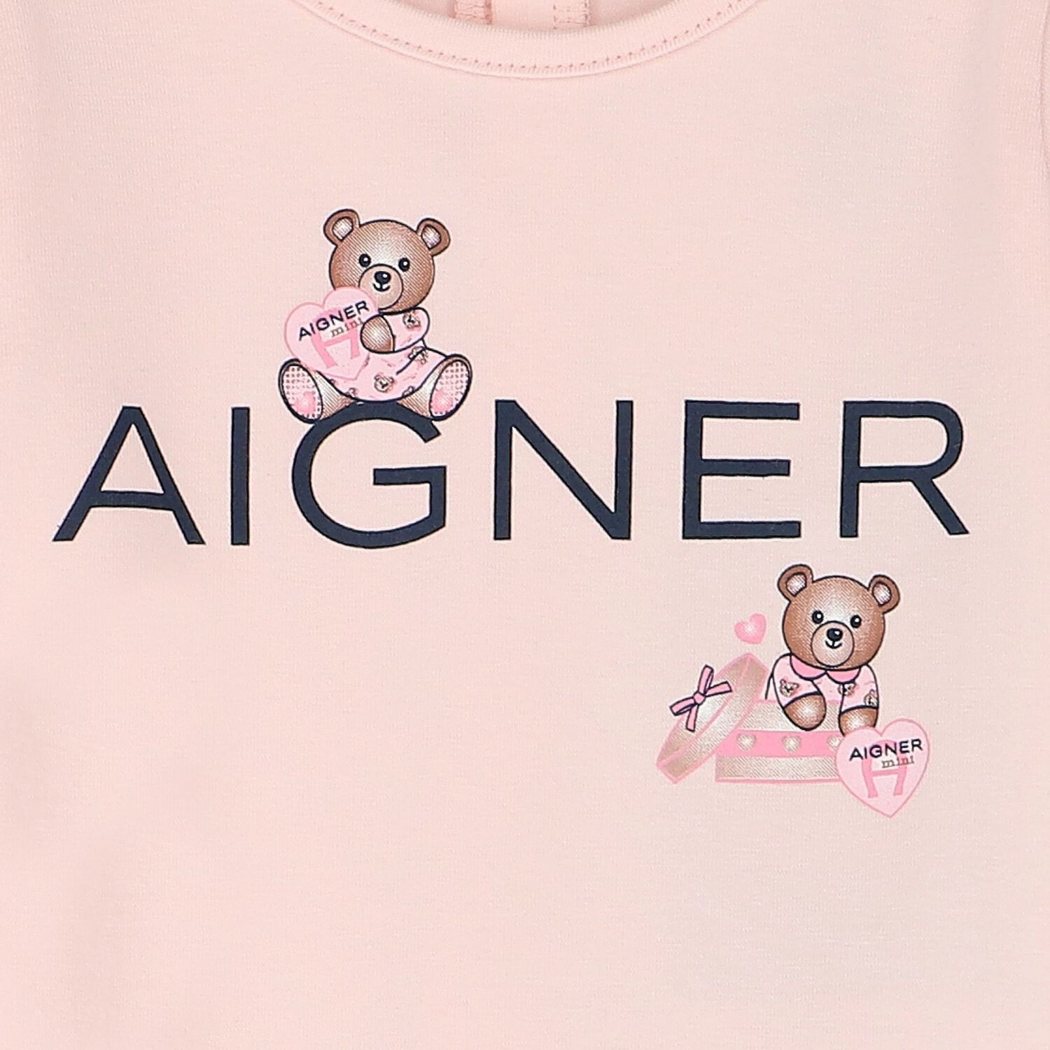 Baby Girls Pink Teddy Bear Logo Babygrow, 2, hi-res