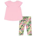 Girls Botanical Print Legging Set, 1, hi-res