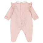 Baby Girls Pink & Ivory Geo Map Babygrow, 1, hi-res