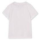 Younger Boys White Logo T-Shirt, 1, hi-res