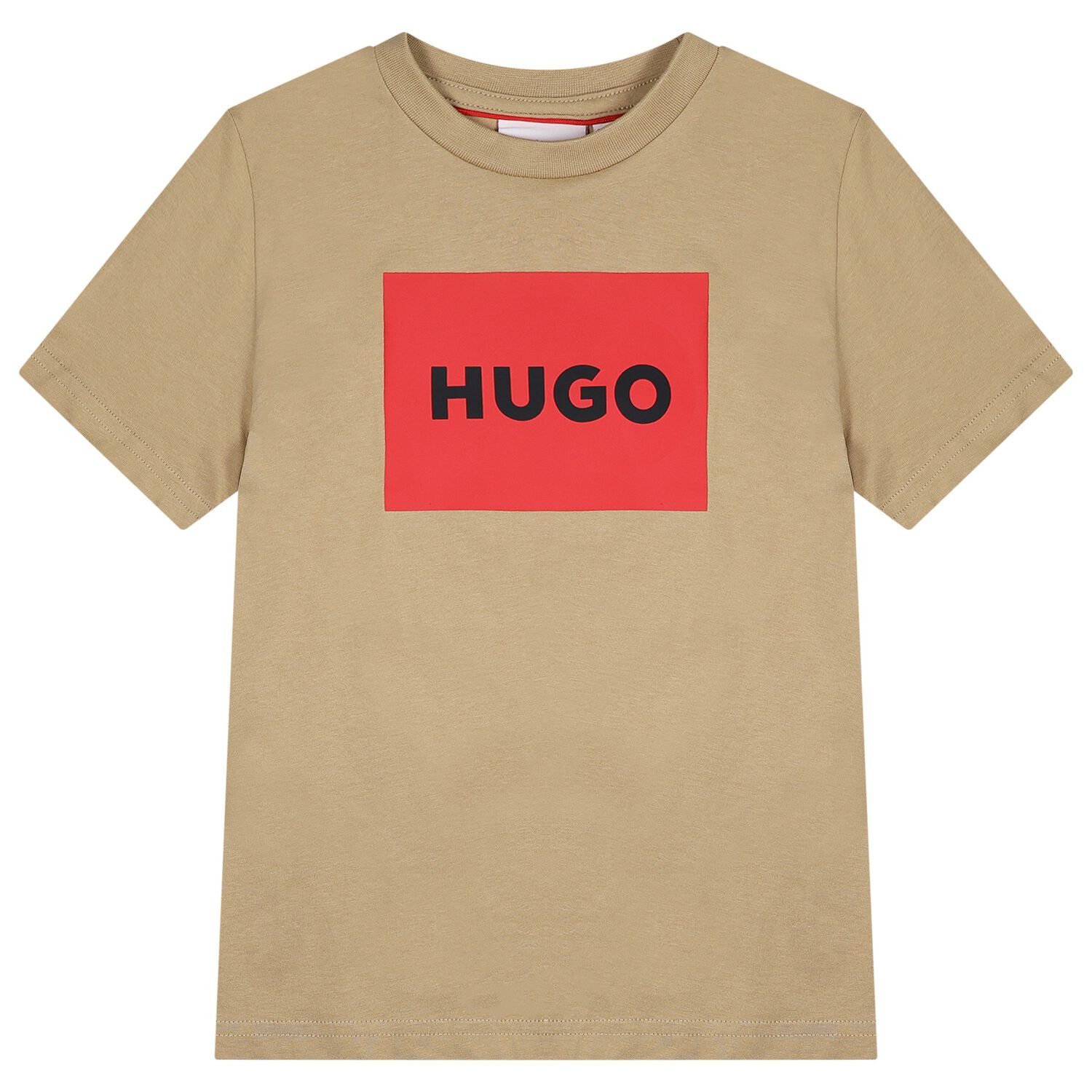 Boys Beige Logo T-Shirt , 6, hi-res