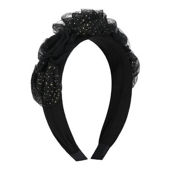 Girls Black Tulle Headband