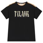 Boys Black & Beige Geo Map Logo T-Shirt, 2, hi-res