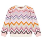 Girls Multi-Coloured Zig Zag Sweatshirt, 1, hi-res