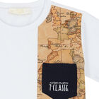 Boys White & Beige Geo Map T-Shirt, 1, hi-res