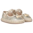 Baby Girls Gold Espadrilles, 1, hi-res