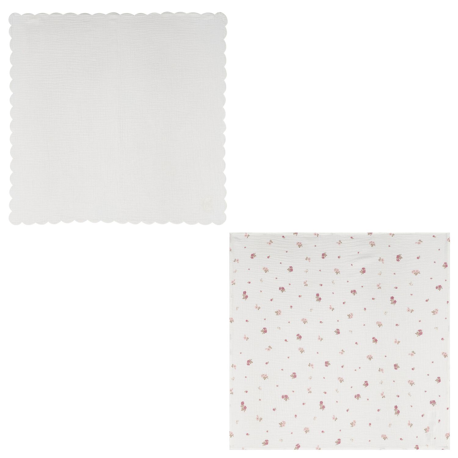 Baby Girls Ivory Floral Muslin Gift Set, 1, hi-res