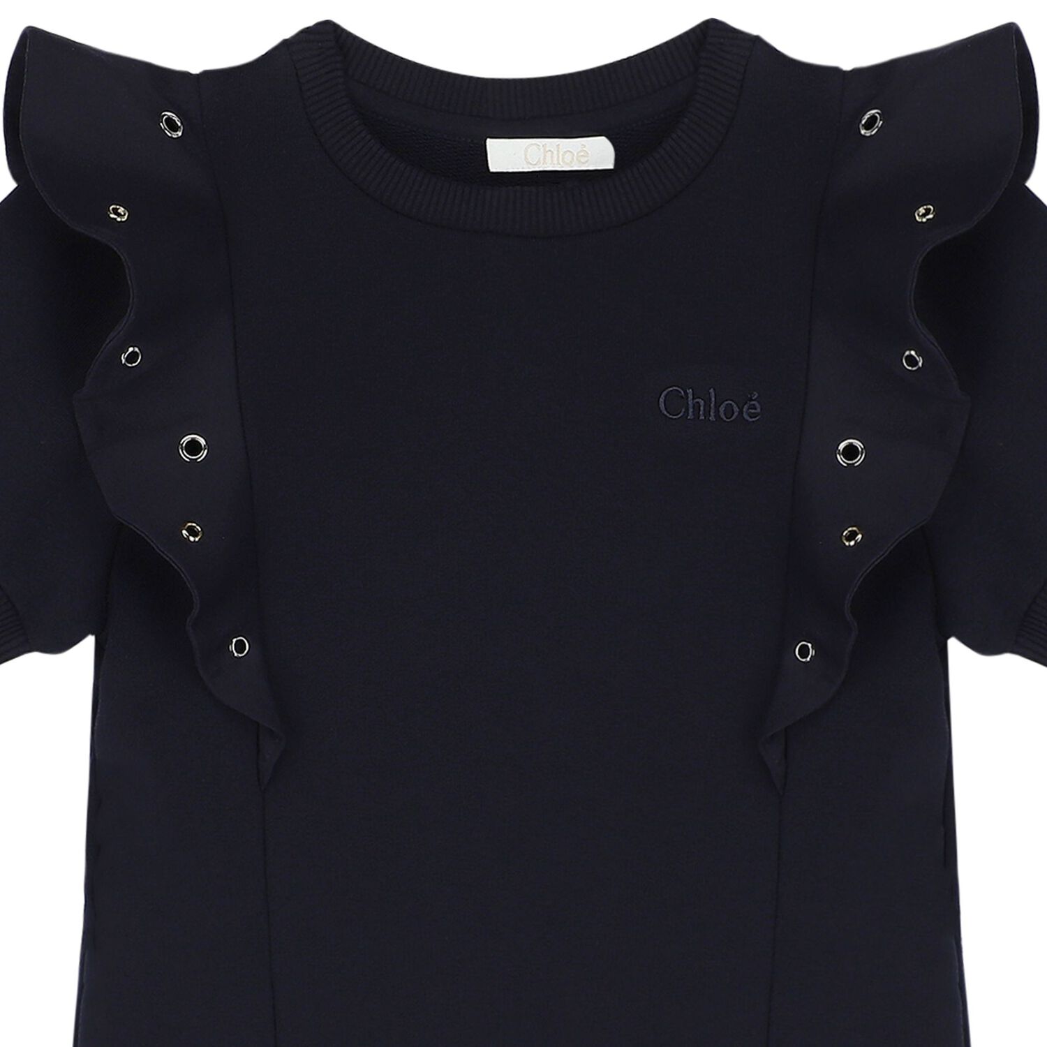 Girls Navy Blue Logo Dress, 2, hi-res image number null