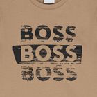 Boys Beige Logo T-Shirt, 3, hi-res
