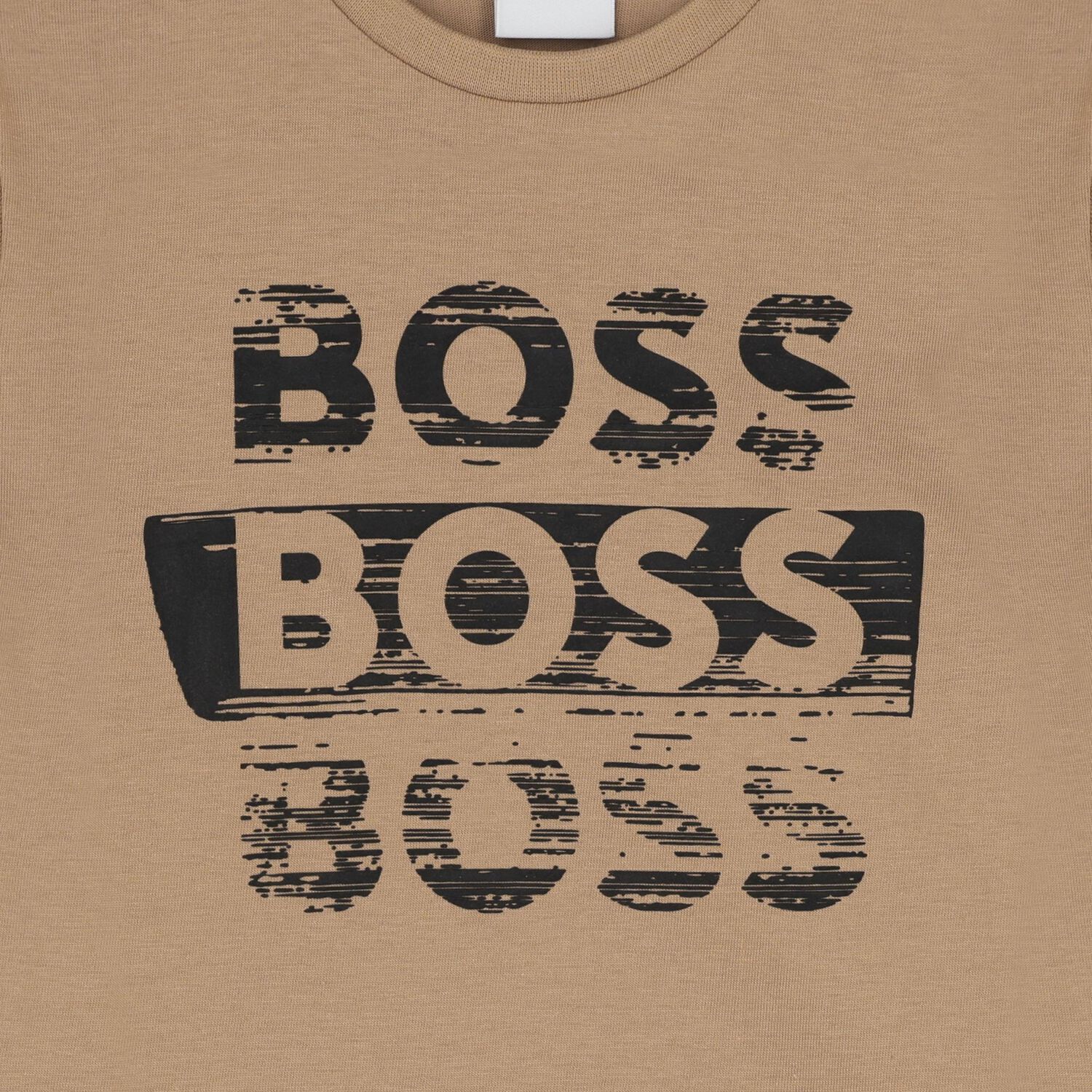Boys Beige Logo T-Shirt, 3, hi-res